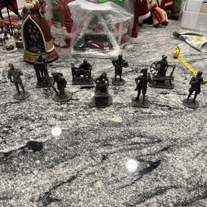 The Franklin Mint The‎ People Of Colonial America 1970's Pewter Lot Of 9 Figures